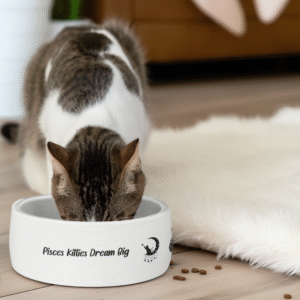 Cat Bowl - Zodiac Pisces Theme